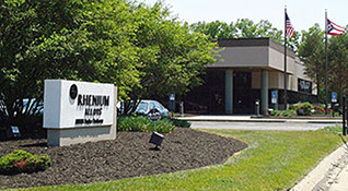 Rhenium Alloys manufacturing facility in Elyria, Ohio (near Cleveland)