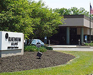 Rhenium Alloys manufacturing facility in Elyria, Ohio (near Cleveland)