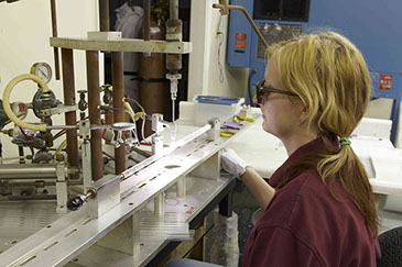 Lab worker processing tubeulation